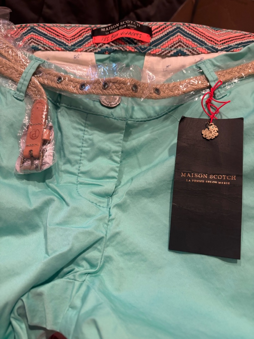Maison Scotch Mint Teal Chinos 26 x 32 - Picture 4 of 4